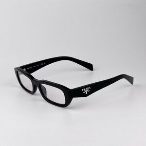 Prada PRB06S Eyeglasses – Black Rectangle Frame | Model 16K08N